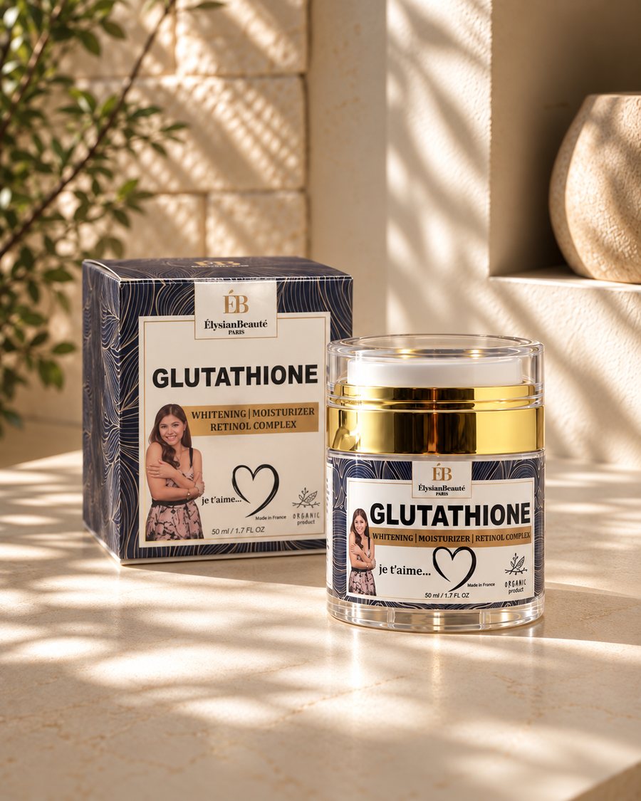Glutathione cream, the jar in front of its box