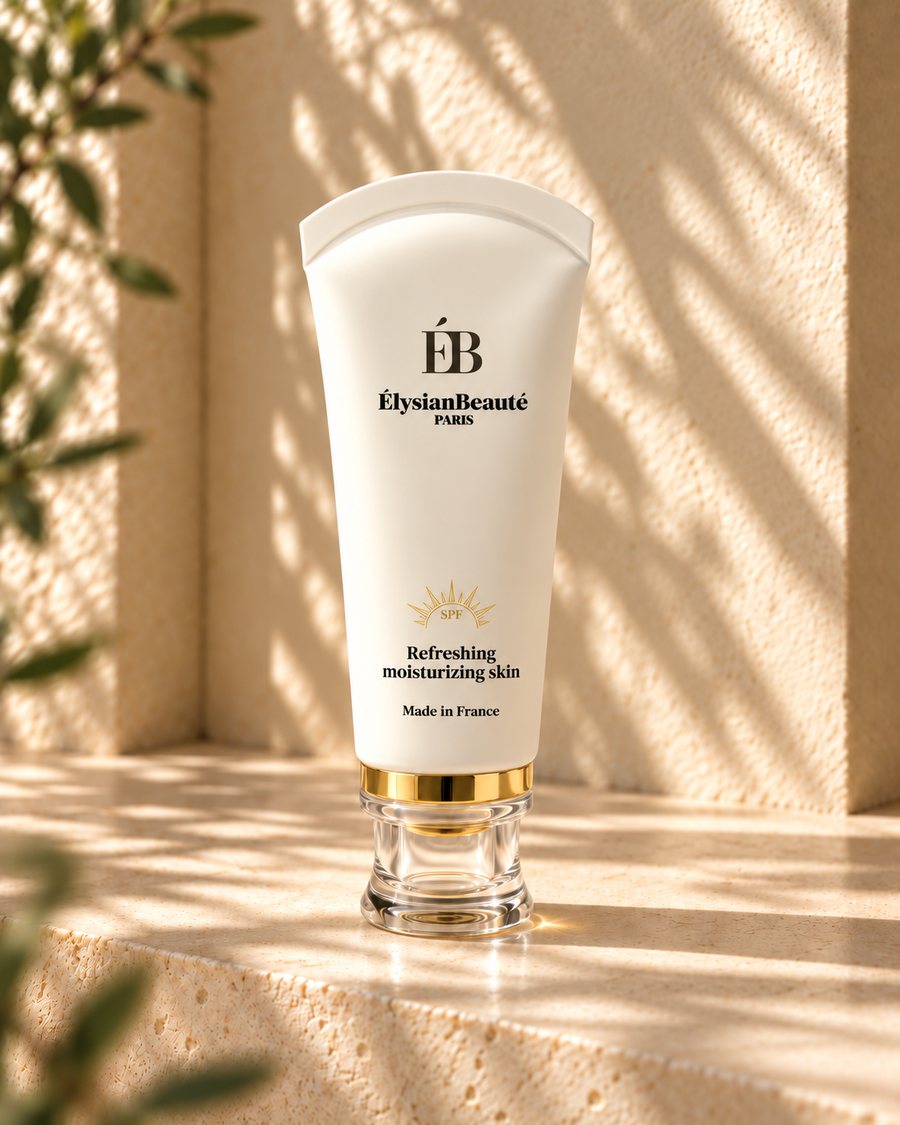 Sunscreen SPF 50+++, the white tube